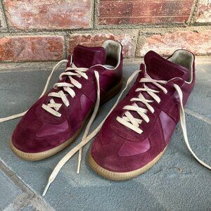 Maison Margiela Men's Replica Sneakers Burgundy - Size 39.5